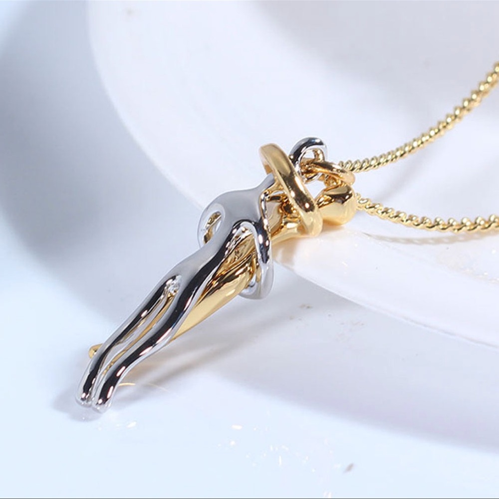 Love Hug Necklace Unisex Men Women couple jewelry simple